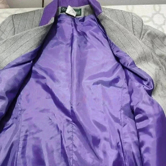 Harve Benard 100% Wool Striped Women's Blazer 6 - Picture 6 of 9